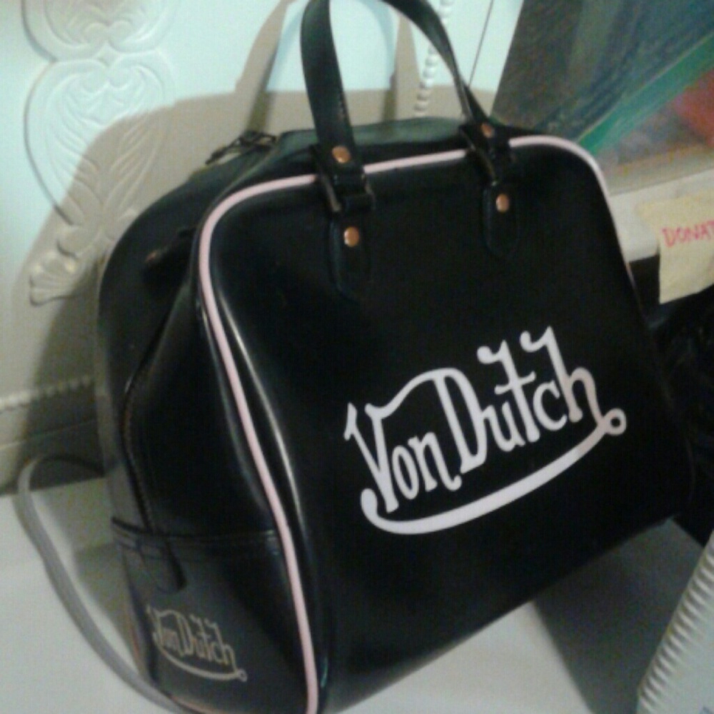 Von Dutch Authentic Tote Bag/Purse Bowler Bag Y2K - Picture 2 of 8
